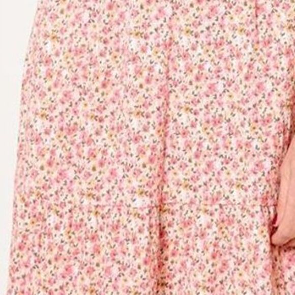 Denim & Co. Women's Dress Sz L Tall Heritage Printed Knit Gauze Pink A633721 - Picture 2 of 6